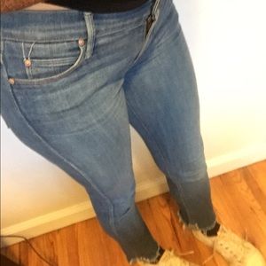 Raw Hem Mother Jeans